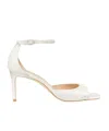 Stuart Weitzman 75mm Bliss Pearls Sandals In White