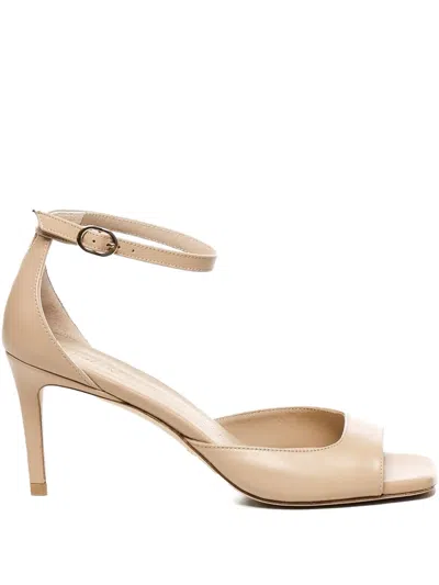 Stuart Weitzman 75mm Leather Heeled Sandals
