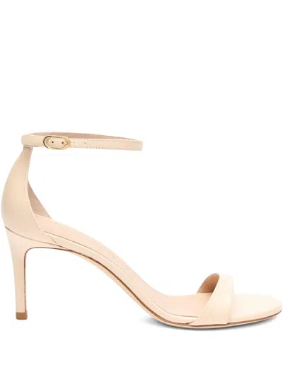 Stuart Weitzman 75mm Leather Sandals In Neutral