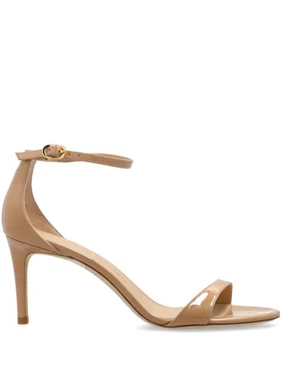 Stuart Weitzman 75mm Leather Sandals In Brown