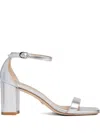 Stuart Weitzman Woman Sandals Light Pink Size 6.5 Leather In Silver