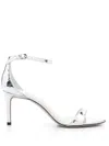 Stuart Weitzman Round-headed High-heeled Sandals In シルバートーン