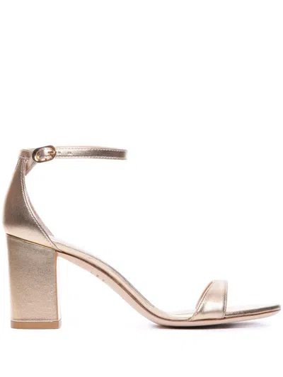 Stuart Weitzman 75mm Nudistarc Sandals In Gold