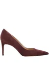 Stuart Weitzman 75mm Stuart Power 75 Pointed-toepump In Burgundy
