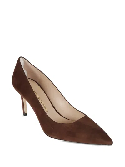 Stuart Weitzman 75mm Stuart Power Pointed Pumps In Brown