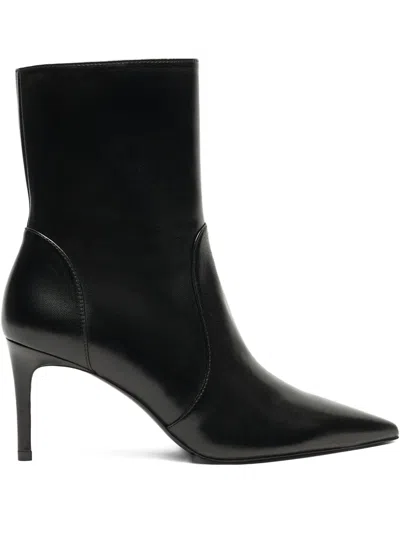 Stuart Weitzman 75mm Stuart Power Zip-detail Pointed-toe Boots In Black