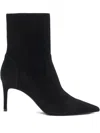 Stuart Weitzman 75mm Stuart Power Zip-detail Pointed-toe Boots In Black