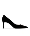 Stuart Weitzman Stuart Power Suede Pumps In Black