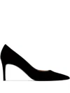 Stuart Weitzman Stuart Pointed Toe Pump In Black