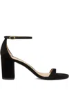 Stuart Weitzman 75mm Nudist Block Sandals In Black