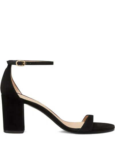 Stuart Weitzman 75mm Nudist Block Sandals In Black
