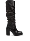 Stuart Weitzman Round-head Boots In Black