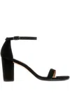 Stuart Weitzman 80mm Nearlynude Sandals In Black