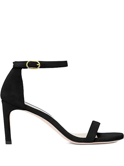 Stuart Weitzman 80mm Nunakedstraight Ankle-strap Sandal In Black