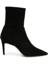 Stuart Weitzman Stuart Suede Sock Boots In Black