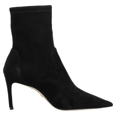 Stuart Weitzman 85 Stretch Leather Boots In Black