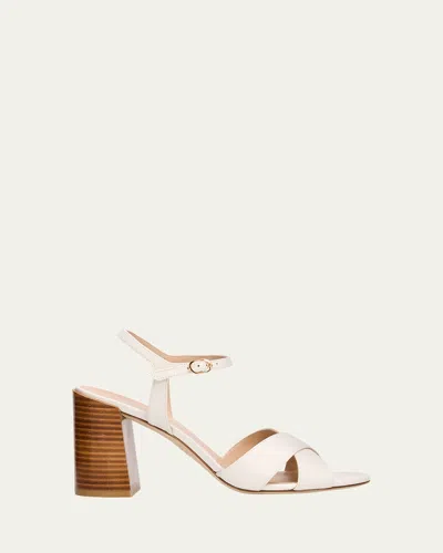 Stuart Weitzman 85mm Alyssa Leather Block-heel Sandals In Multi