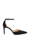 Stuart Weitzman 85mm Ankle-strap Pointed Pumps In Black