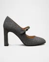 Stuart Weitzman 85mm Babette Flannel Mary Jane Pumps In Gray