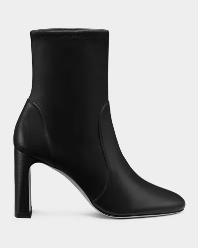 Stuart Weitzman 85mm Babette Leather Booties In Black