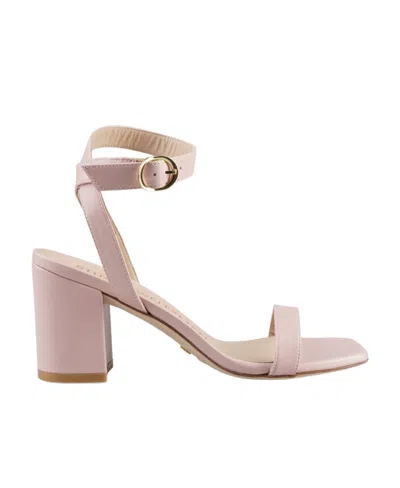 Stuart Weitzman 85mm Block-heel Ankle-strap Sandals In Pink