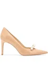 Stuart Weitzman 85mm Felicity Pumps In Neutrals
