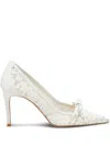 Stuart Weitzman 85mm Felicity Pumps In White