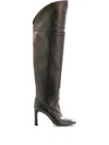 Stuart Weitzman 85mm Leather Boots In Black