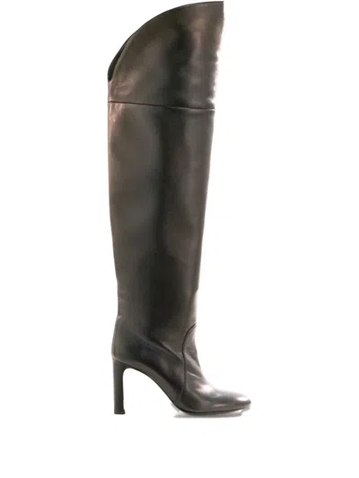 Stuart Weitzman 85mm Leather Boots In Black