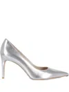 Stuart Weitzman 85mm Leather Heeled Pumps In Silver