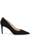 Stuart Weitzman Tacchi Pelle Di Vitello Nero In Schwarz