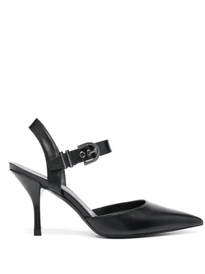 Stuart Weitzman 85mm Pointed-toe Leather Pumps In Black