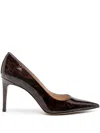 Stuart Weitzman 85mm Pointed-toe Pumps In Brown