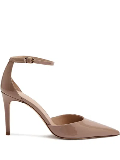 STUART WEITZMAN 85MM POWER STRAP HEELED PUMPS