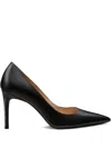 Stuart Weitzman 85mm Stuart Pointed-toe Stiletto Pumps In Black