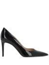 Stuart Weitzman Stuart Patent Leather Stiletto Pumps In Black