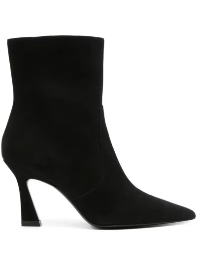 Stuart Weitzman Zippered Short Boots In Black