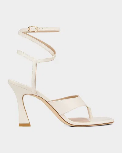 Stuart Weitzman 85mm Vinnie Leather Wrap Thong Sandals In Multi