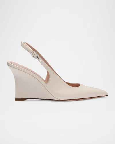 Stuart Weitzman 85mm Vinnie Patent Leather Slingback Wedge Pumps In Multi