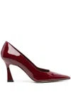 Sergio Levantesi Patent Leather Pumps In 红色