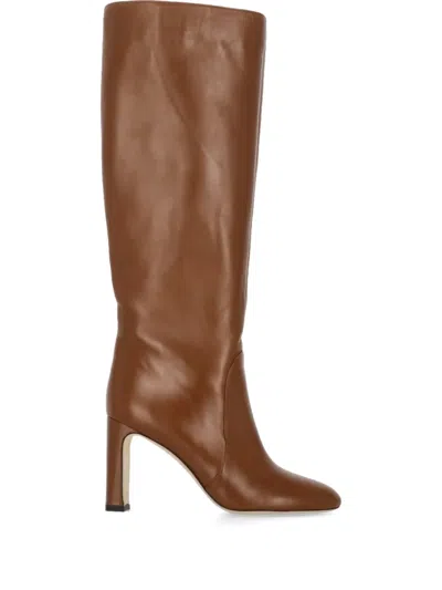 STUART WEITZMAN 90MM BABETTE LEATHER KNEE-HIGH BOOTS