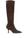 Stuart Weitzman 90mm Leather Knee-high Boots In Brown