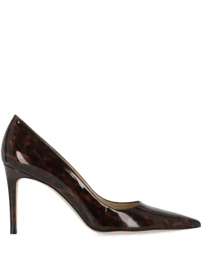 Stuart Weitzman 90mm Tortoiseshell-print Pointed-toe Heeled Pumps In Brown