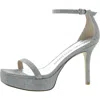 Stuart Weitzman Ankle Strap Platform Sandal In Silver