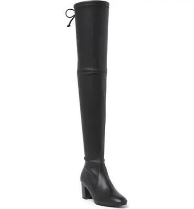 Pre-owned Stuart Weitzman $950 -  Genna 60 City Otc Black Stretch Leather Boot Size 8