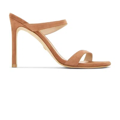 Stuart Weitzman Aleena 100 Suede Mules In Brown