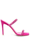 Stuart Weitzman Women's Aleena Royale 100mm Embellished Suede Sandals In Pink