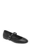 Stuart Weitzman Alice Mary Jane Flat In Black