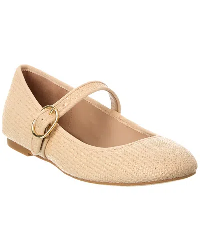 Stuart Weitzman Alice Raffia Ballet Flat In Brown
