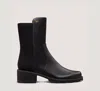 Stuart Weitzman 5050 Leather Lug-sole Knee Boots In Black